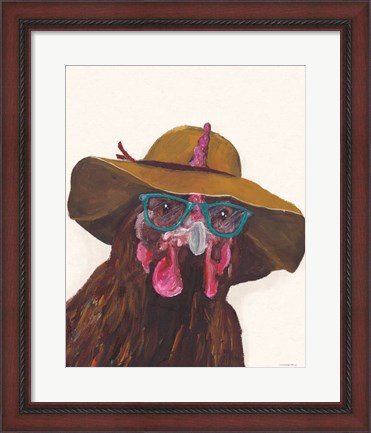 Framed Don&#39;t Be a Chicken Just Wear the Glasses Print
