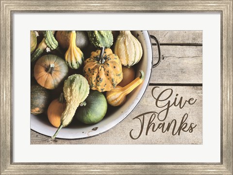 Framed Give Thanks Print