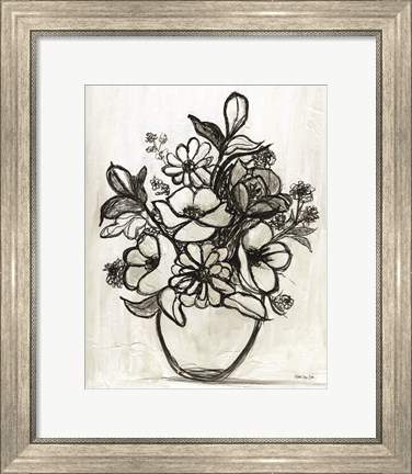 Framed Arrangement in Ink Print