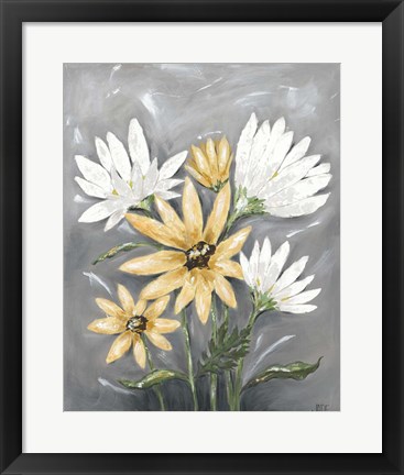 Framed Summer Daisies I Print