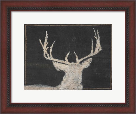 Framed Brow Tine Deer II Print