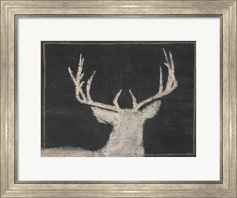 Framed Brow Tine Deer II Print