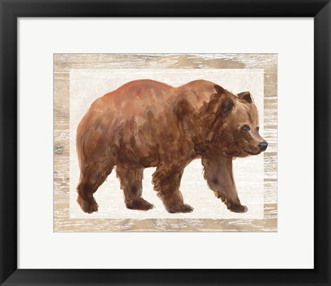 Framed Rustic Barnwood Animals III Print