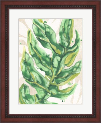 Framed Parchment Palms III Print