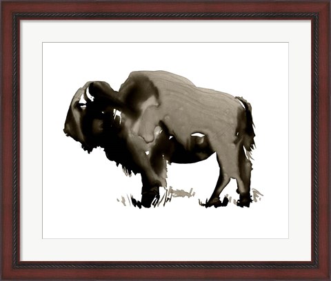 Framed Monochrom Bison II Print