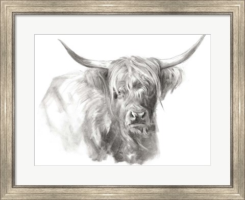 Framed Soft Focus Highland Cattle I Print