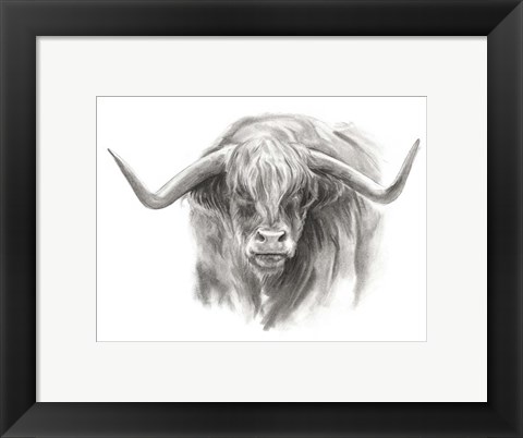 Framed Soft Focus Highland Cattle II Print