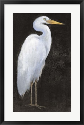 Framed White Heron Portrait I Print