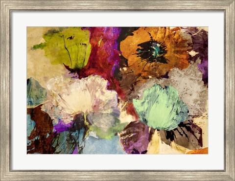 Framed Floating Flowers Print