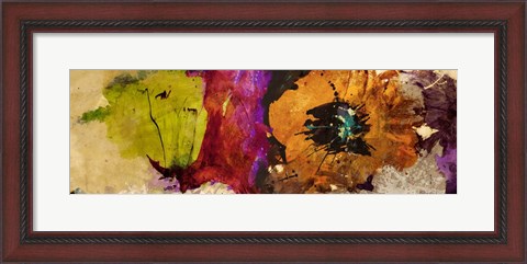 Framed Floating Flowers I Print