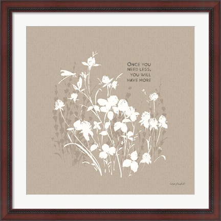 Framed Au Naturel VI on Beige Print