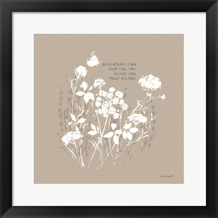 Framed Au Naturel IX on Beige Print