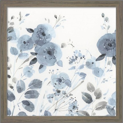 Framed Dancing Flowers III Print