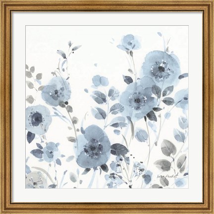 Framed Dancing Flowers IV Print