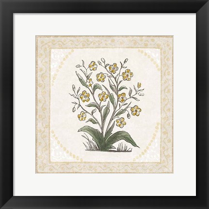 Framed Batik Flowers I Print