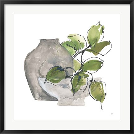 Framed Two Vases II Print