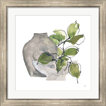 Framed Two Vases II Print