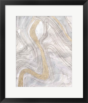 Framed Shimmering Water III Neutral Print