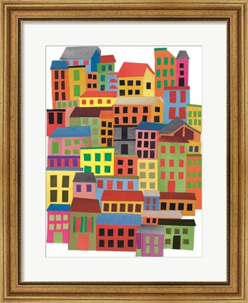 Framed Mid Town City Print