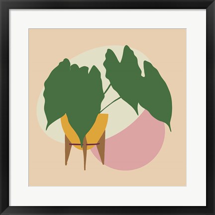 Framed Mod Potted Plant 1 Print