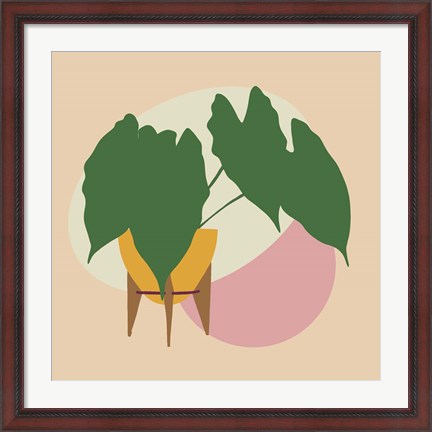 Framed Mod Potted Plant 1 Print