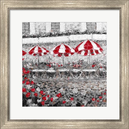 Framed Splash Of Red In Paris II Print