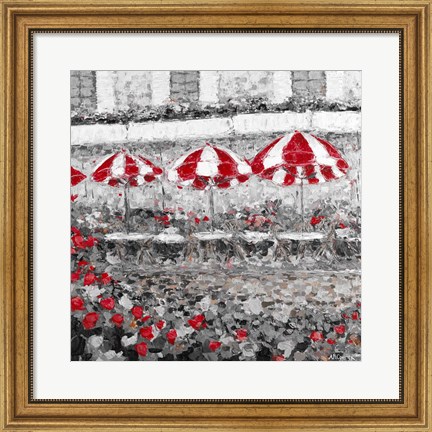 Framed Splash Of Red In Paris II Print