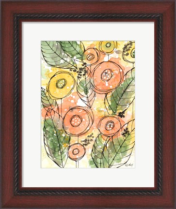 Framed Warm Florals Print