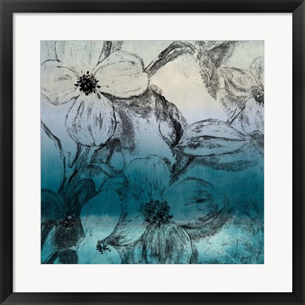 Framed Bella Natura I (Blue) Print