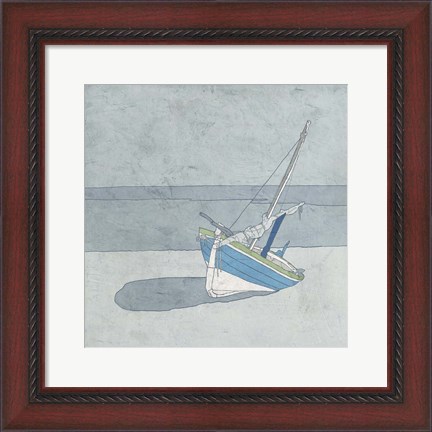 Framed Sailboat Ashore Print