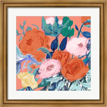 Framed Bright Roses Print