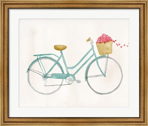 Framed Butterfly Bicycle Print