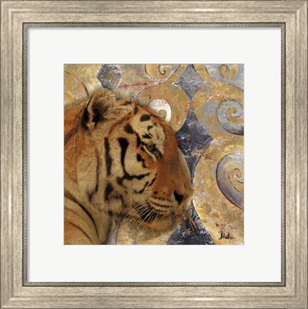 Framed Golden Safari II (Tiger) Print