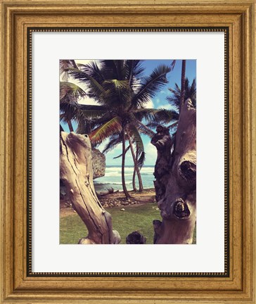 Framed Oceanside Palms Print