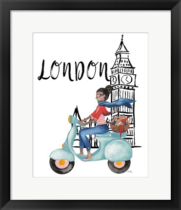 Framed London By Moped Print