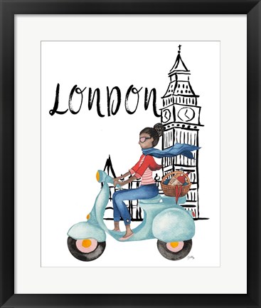 Framed London By Moped Print