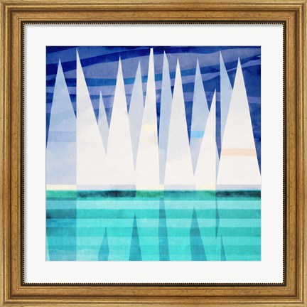 Framed Sailing Day I Print