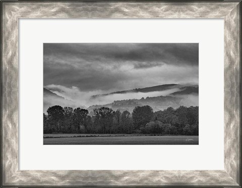 Framed Village in the Fog Print