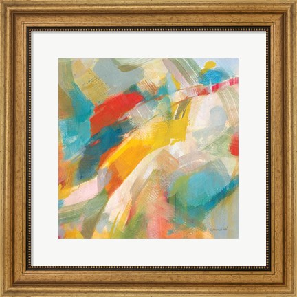 Framed Folds of Color Bright Crop Print