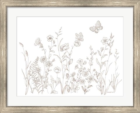 Framed Butterfly Garden Print