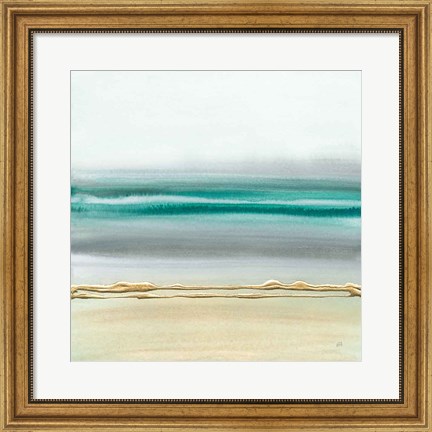 Framed Linear Emerald II Print