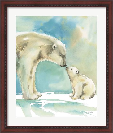 Framed Polar Bear Love Print