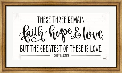 Framed Faith, Hope &amp; Love Print