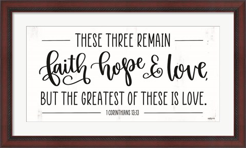 Framed Faith, Hope &amp; Love Print