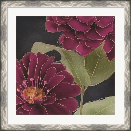 Framed Burgundy Floral 2 Print