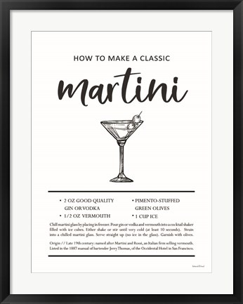 Framed Martini Print