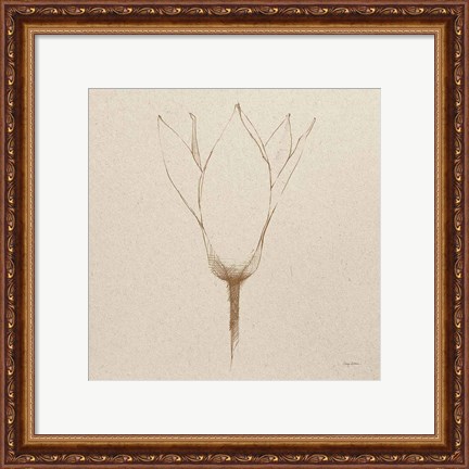 Framed Modern Vintage Floral V Print