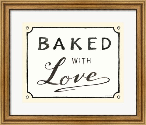 Framed Baked with Love Print