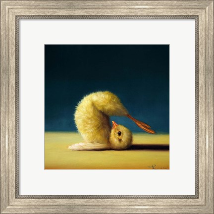 Framed Yoga Chick Plow Pose Print