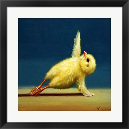 Framed Yoga Chick Side Plank Print